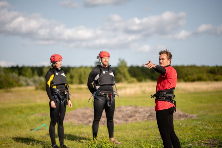 Teoriundervisning i kitesurfing på Amager 